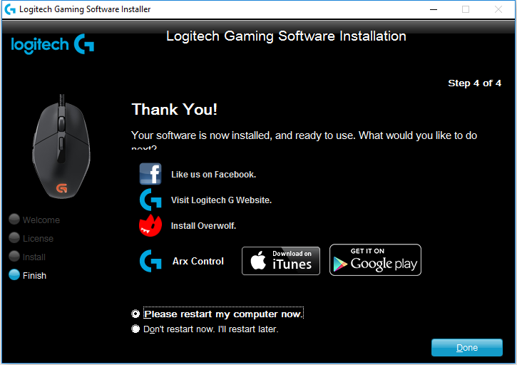 logitech gaming software update